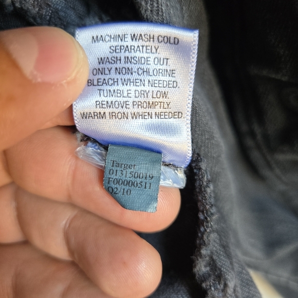 Converse All Star Black Denim Jacket Women’s Sz L - Picture 5 of 5